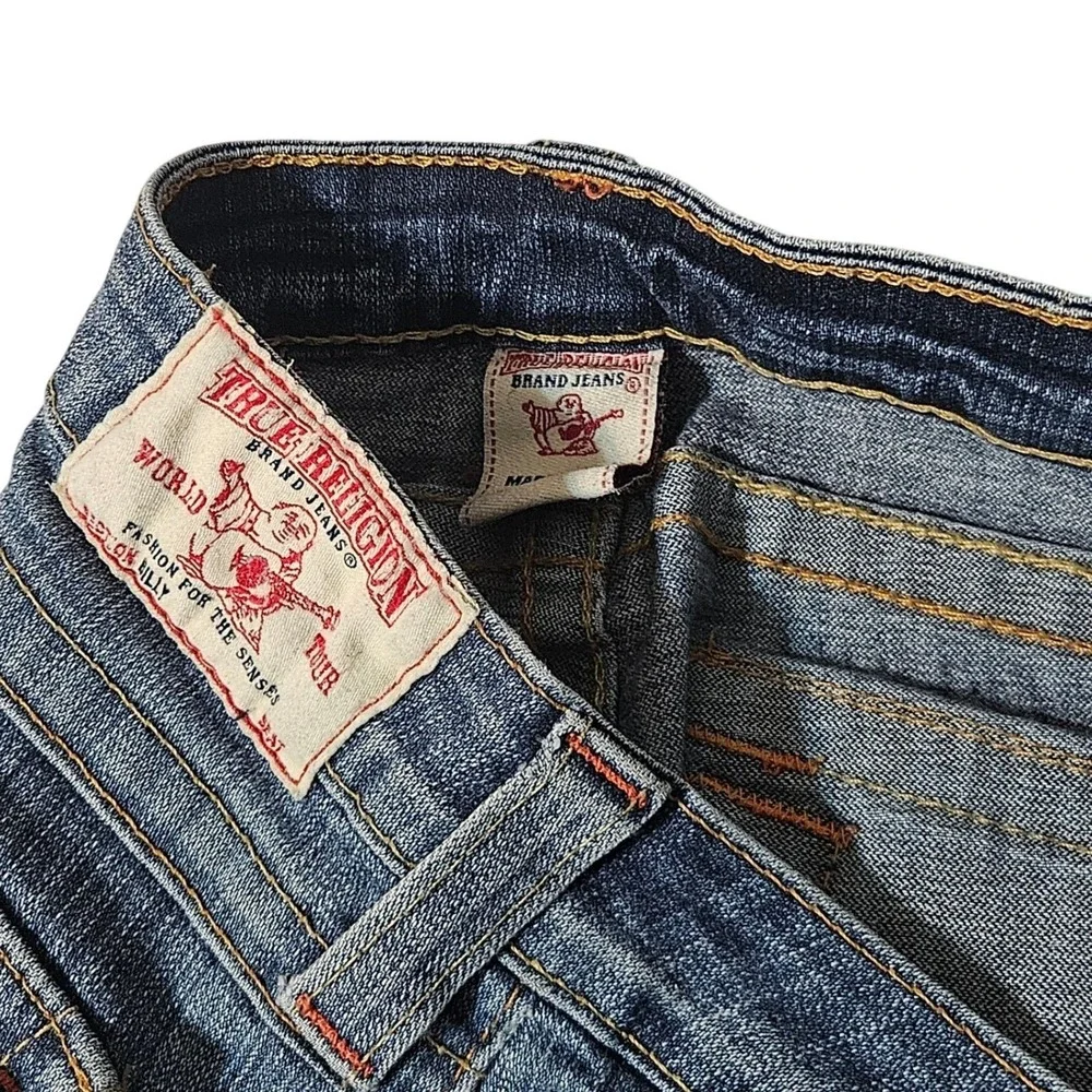 True Religion Billy Flap Pockets Men Jeans Blue Denim 31x29